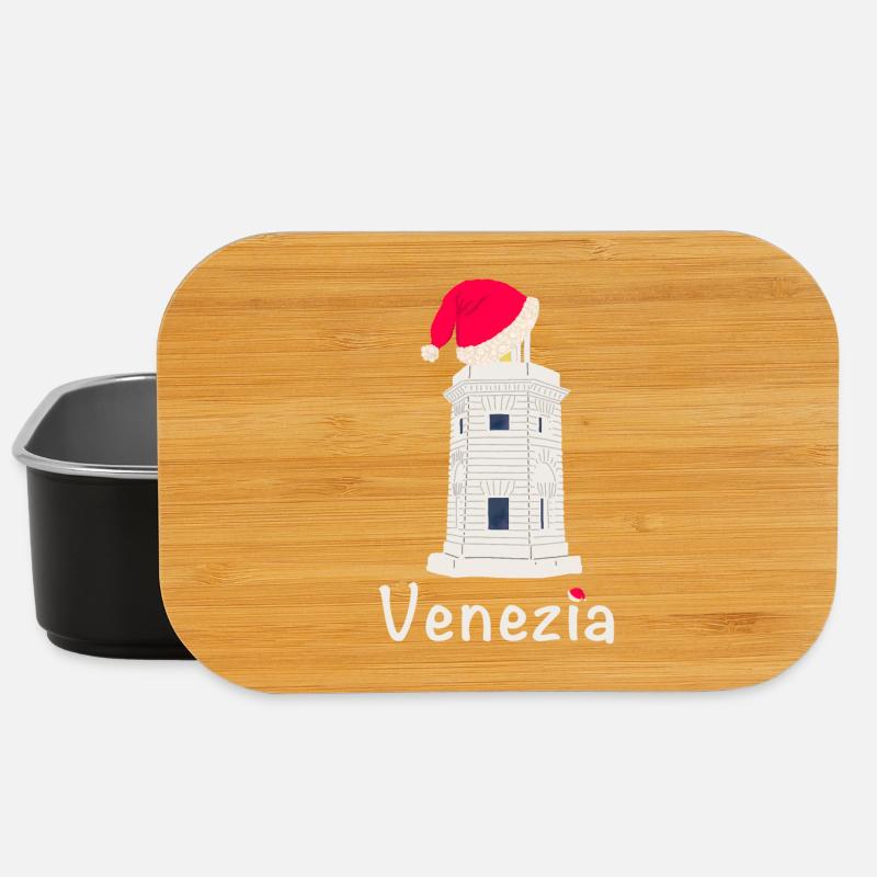 Weihnachten Venedig Leuchtturm SanGiorgio Maggiore - Lunch Box - Schwarz
