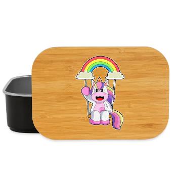 Unicorn Clouds Rainbow - Lunch Box - black - Front