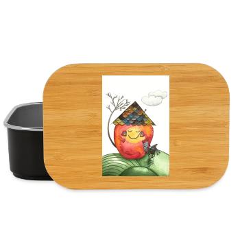 Apple Home Illustration - Lunch Box - black - Front