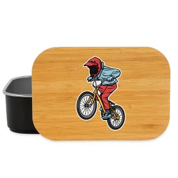 Funny BMX boy - Lunch Box - black - Front