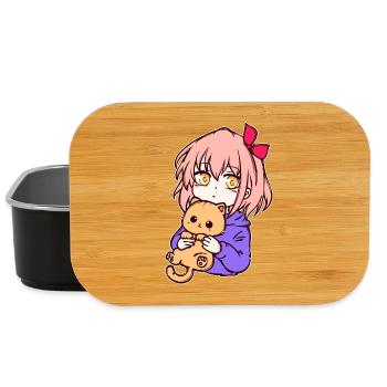 Anime Girl Manga Cartoon Comic Mangastyle - Lunch Box - black - Front