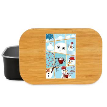Weihnachten und die Geschichte vom Schneemann - Lunch Box - Schwarz - Vorne