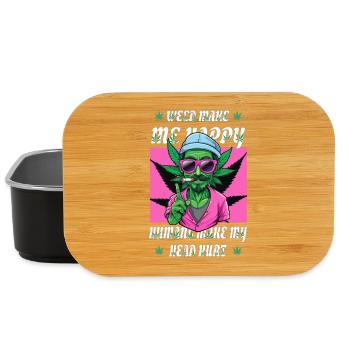 Weed Makes Me Happy... - Lunch Box - black - Front