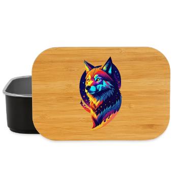 Wolf in the Night - Multicolored Decor - Lunch Box - black - Front