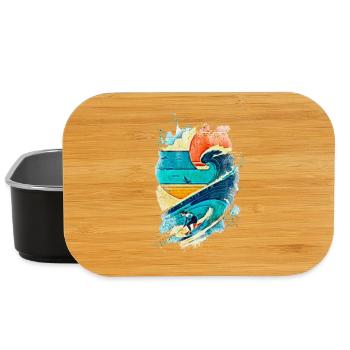 Surfer-Illustration auf der Welle - Fun Surf - Lunch Box - Schwarz - Vorne