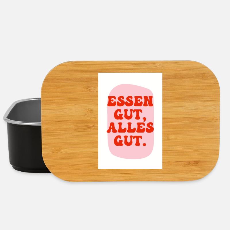 Essen gut rosa rot - Lunch Box - Schwarz