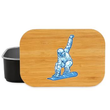 Schifahren Wintersport Eishockey Winter Skifahrer - Lunch Box - Schwarz - Vorne