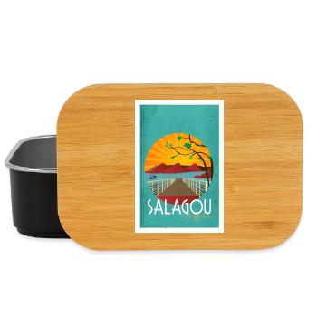 Illustration lac du Salagou | terragrafika® - Boîte à goûter - noir - Devant