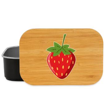 Erdbeere - Lunch Box - Schwarz - Vorne