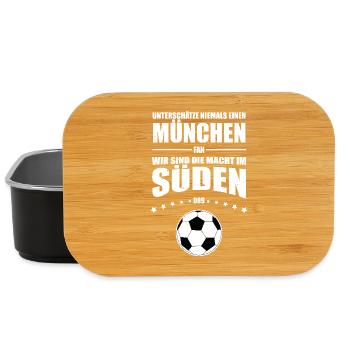 München Fan Unterschätze niemals einen München Fan - Lunch Box - Schwarz - Vorne