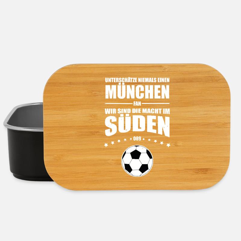München Fan Unterschätze niemals einen München Fan - Lunch Box - Schwarz