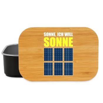 Sonne, Photovoltaik, Solarzelle, Sommerfans, Strom - Lunch Box - Schwarz - Vorne