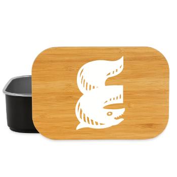 Fish Symbol | E Letter | white Vectorgraphic - Lunch Box - black - Front