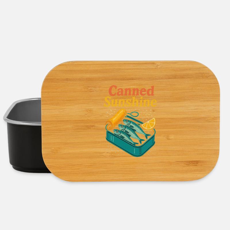 Canned Sunshine – Sardine Pop‑Art Tee - Lunch Box - Schwarz