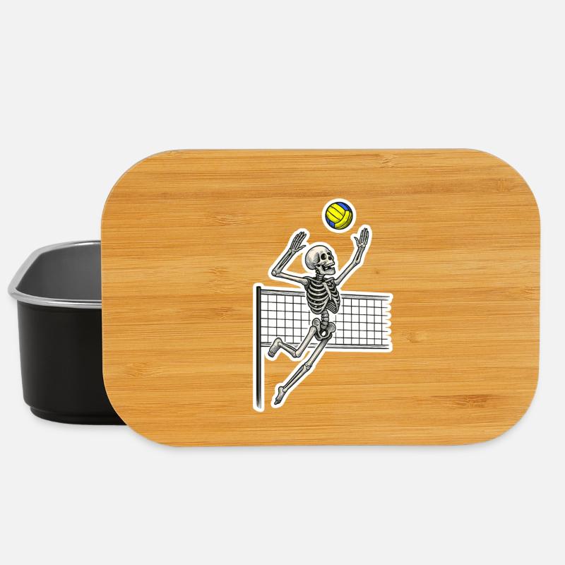 Volleyball Skeleton Spike - Lunch Box - black