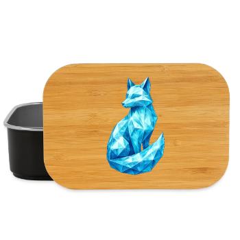Diamant-Fuchs – Tierdesign in Edelstein-Optik - Lunch Box - Schwarz - Vorne