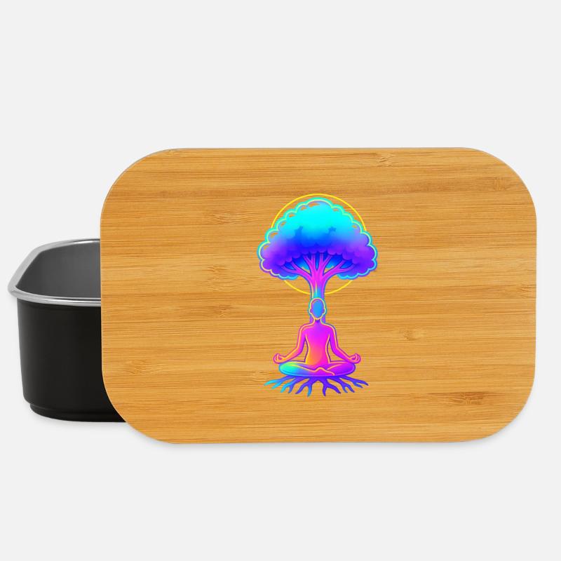 Neon Tree of Meditation - Lunch Box - black