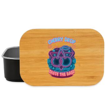 Cherry Drop – Taste the Bass Neon Design - Lunch Box - Schwarz - Vorne