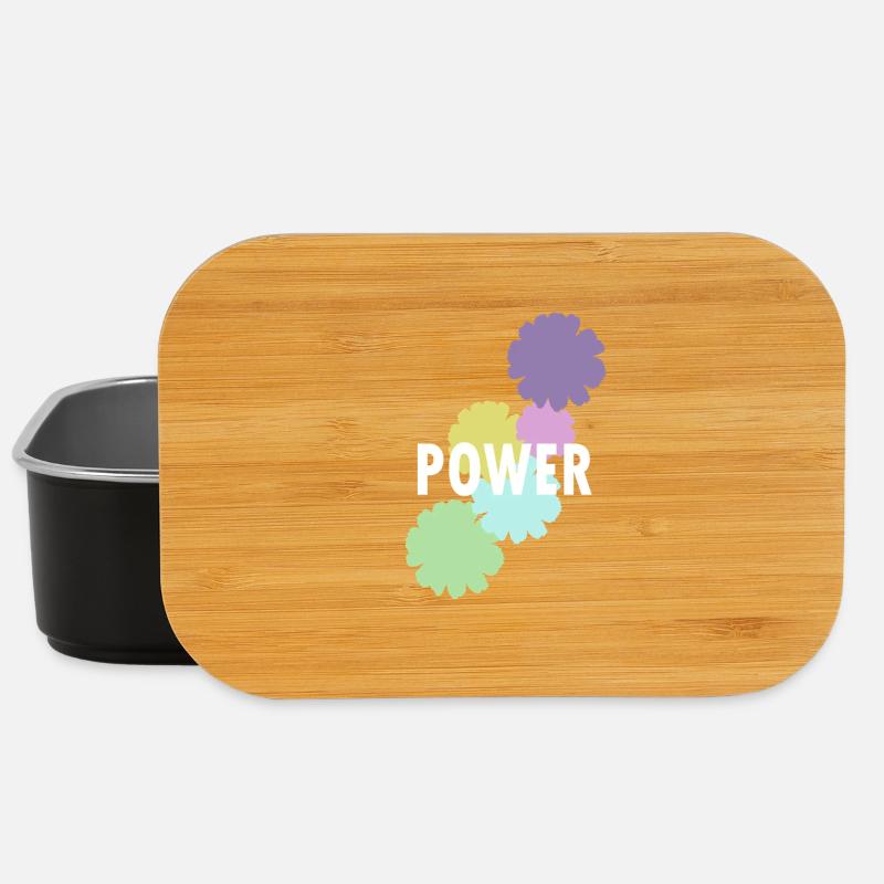 Mama Flower Power - Boîte à goûter - noir