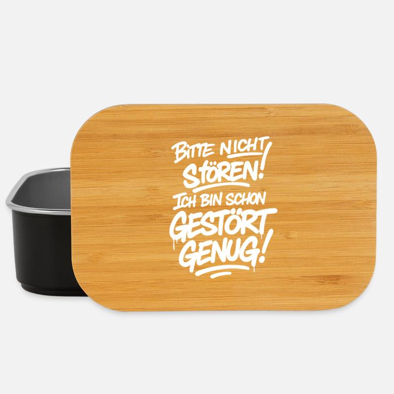 Bitte nicht stören ich bin schon gestört genug  - Lunch Box - Schwarz