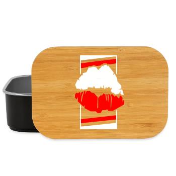 Poland Lips Contrast Pop Art - Lunch Box - black - Front