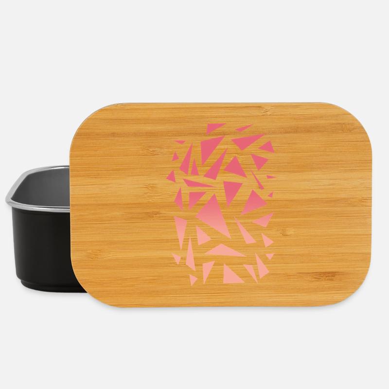 Dreieck Muster - rosa gradient - Lunch Box - Schwarz