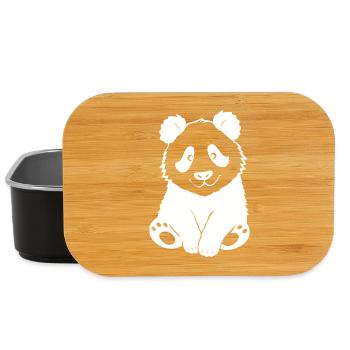 Bär Bärchen Pandabär T-shirt Geschenk - Lunch Box - Schwarz - Vorne