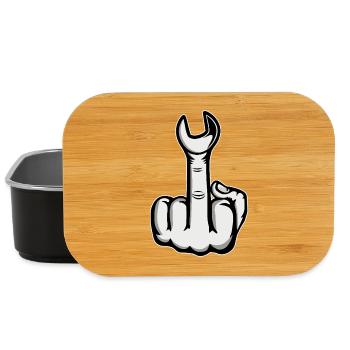 Middle Finger Stinker Finger Screw Wrench - Lunch Box - black - Front