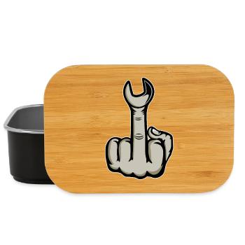Middle Finger Stinger Finger Wrench - Lunch Box - black - Front