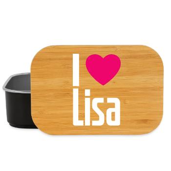 J’aime Lisa Cœur Rose J’aime Lisa - Boîte à goûter - noir - Devant