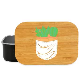 Cacti Plant Cactus - Lunch Box - black - Front