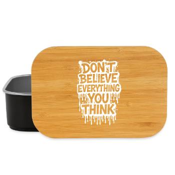 Don’t Believe Everything You Think take it easy - Lunch Box - Schwarz - Vorne