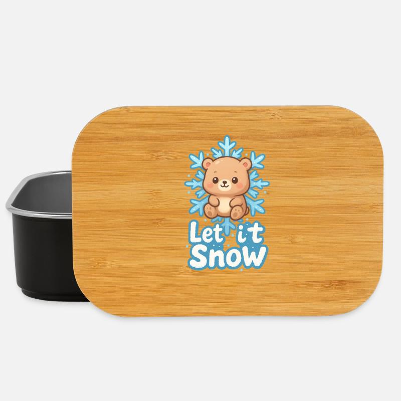 Winterbär Let It Snow - Lunch Box - Schwarz