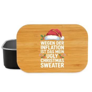 Inflation Meets Ugly Christmas Sweater - Lunch Box - black - Front