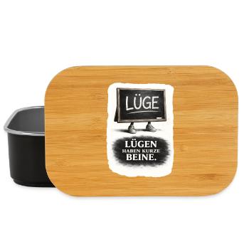 Lügen Haben Kurze Beine – Spruch - Lunch Box - Schwarz - Vorne