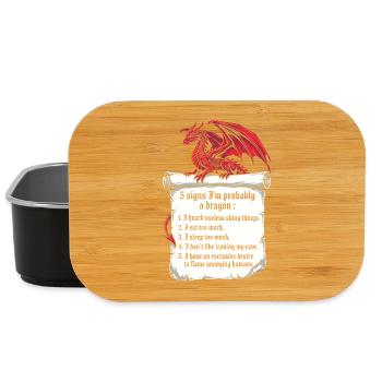 5 Signs I am Probably a Dragon Lover - Lunch Box - black - Front