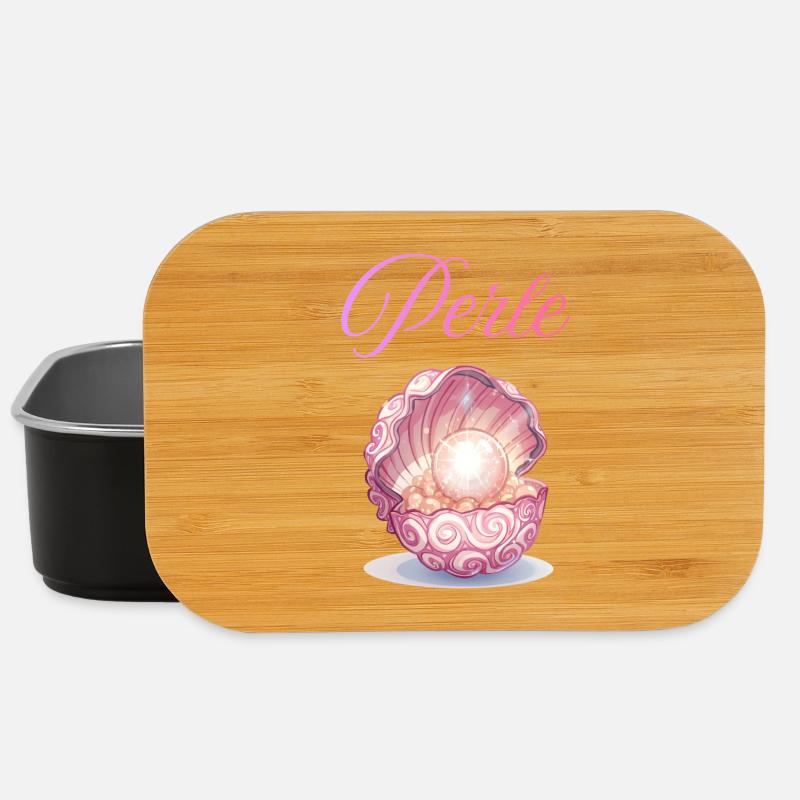 Perle dans la Coquille de Rose - Boîte à goûter - noir