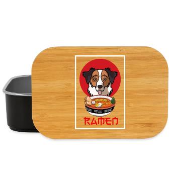 Art du bol de nouilles ramen pour chien berger australien - Boîte à goûter - noir - Devant