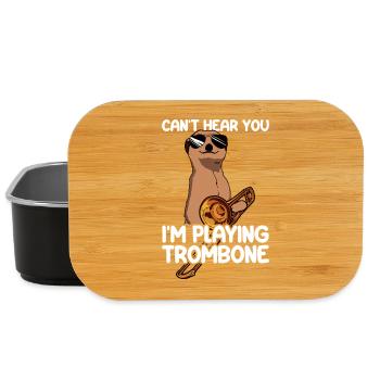 Can't hear you Trombone Trombone Player Trombonist - Lunch Box - black - Front