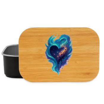 Love - Heart - Valentine's Day - Wedding - Lunch Box - black - Front