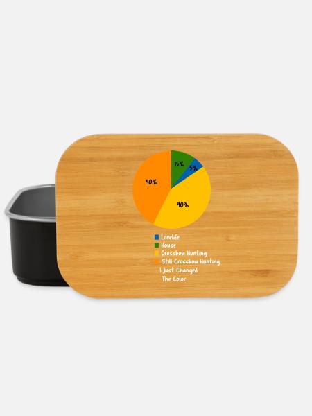 Drôle de diagramme circulaire pour chasse à l’arbalète - Boîte à goûter - noir