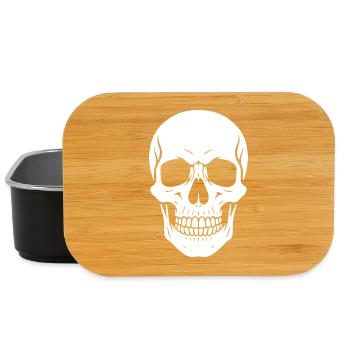Totenkopf Silhouette Grafik - Lunch Box - Schwarz - Vorne