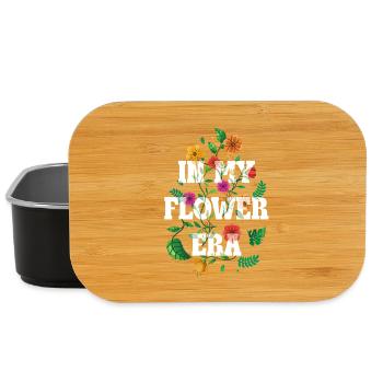 In My Flower Era – Florales Statement Design - Lunch Box - Schwarz - Vorne