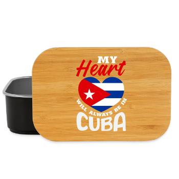 Cuba Pride & Home - Design du drapeau de Cuba - Boîte à goûter - noir - Devant