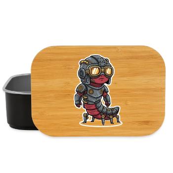 Centipede Steampunk Armored Steel Armor - Lunch Box - black - Front