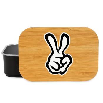 Victory Hand Signals (Right Hand / NEG / 2C) - Lunch Box - black - Front
