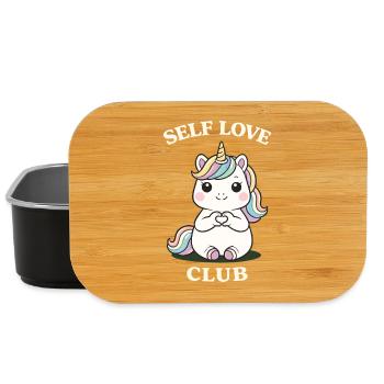 Love Self Love Single Shirt Motivation mignonne - Boîte à goûter - noir - Devant