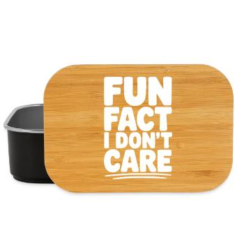 Fun Fact I Don't Care - Lunch Box - black - Front