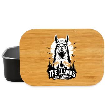 Llama Night Of The Spit Horror - Lunch Box - black - Front