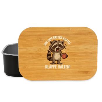 Vor dem 1. Kaffee Klappe halten - Lunch Box - Schwarz - Vorne
